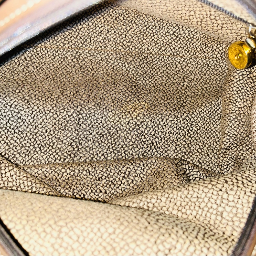 Borbonese Redwall Quail Suede Handbag - image 8